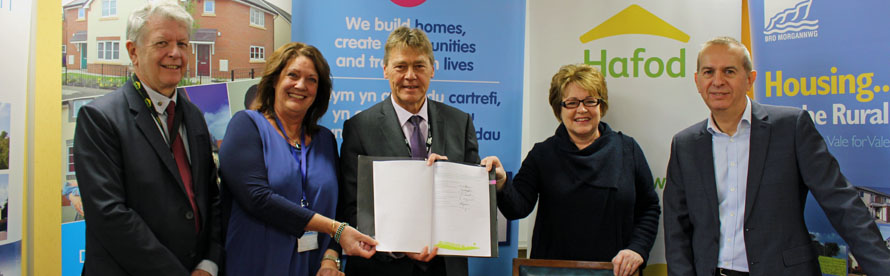 Housing agreement signing banner size